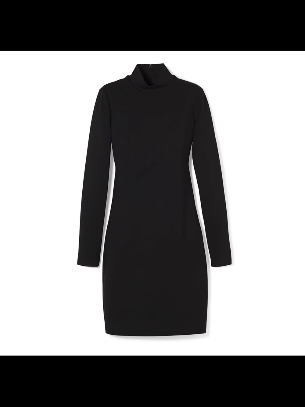 White House Black Market Black Long-Sleeve Mock Neck Bodycon Dress